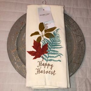 Shabby Chic Set of 3 Fall Harvest Cotton Kitchen Towels